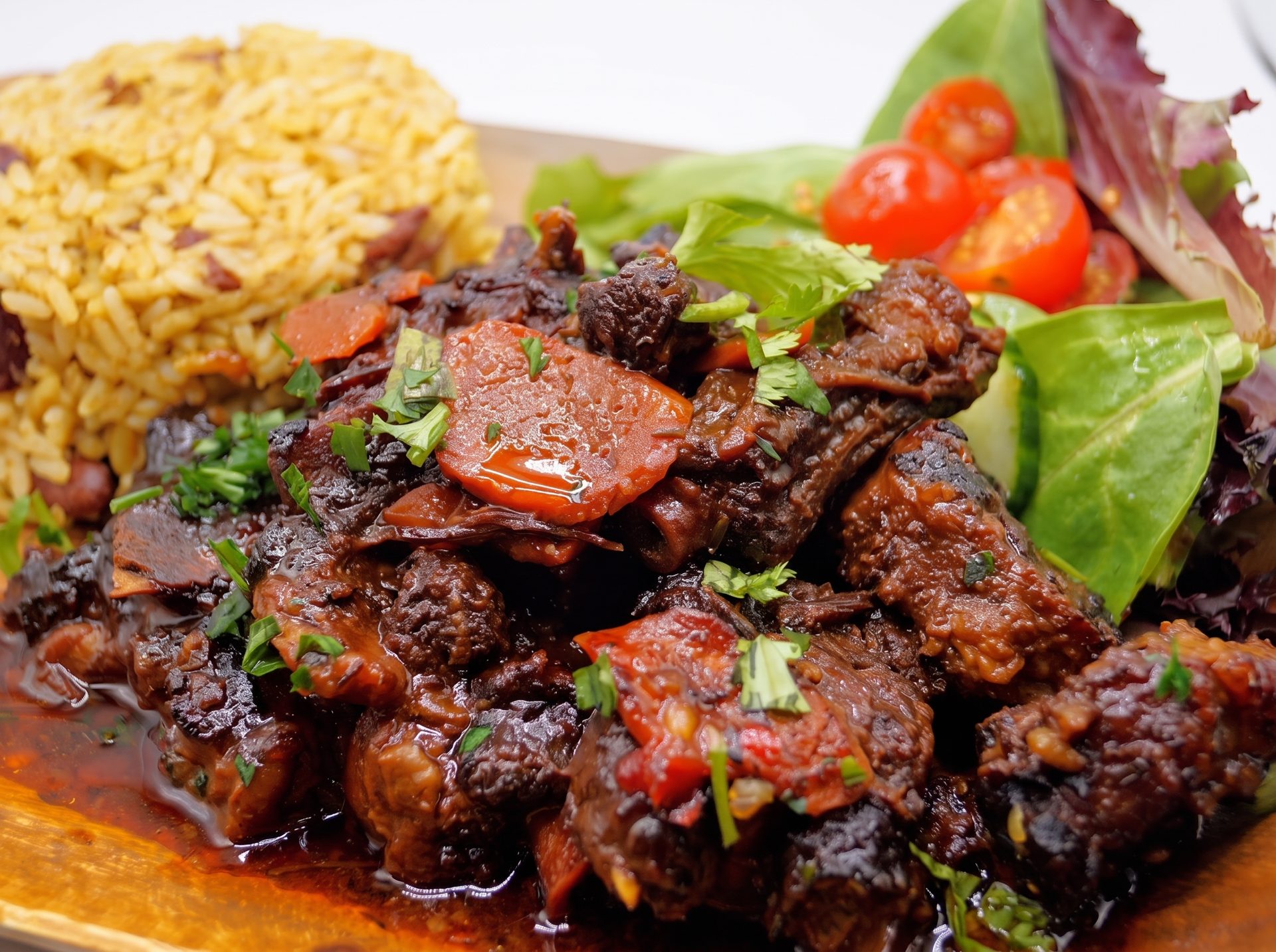 Island-Infused Port Wine Oxtails